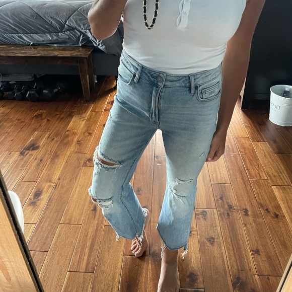 Hidden Denim - Casual Light Blue Distressed Boyfriend Jeans